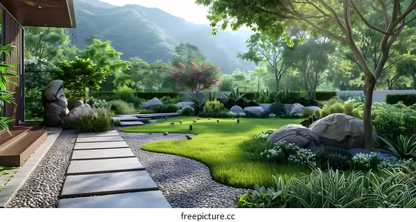 Garden landscape design renderings