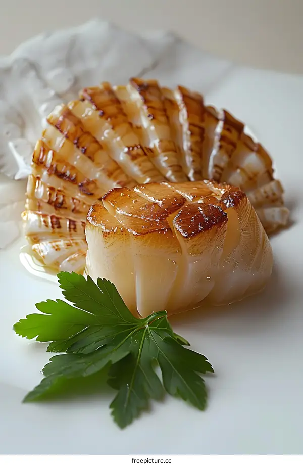 Seared Scallops on a Plate