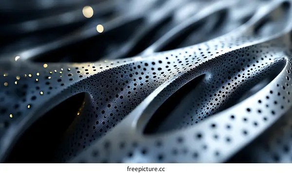 Abstract Metal Design with Perforated Patterns