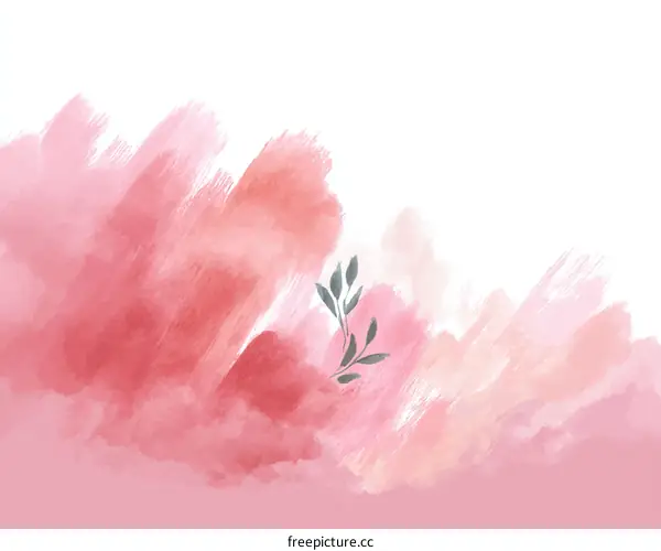 Abstract Watercolor Background with Delicate Floral Design