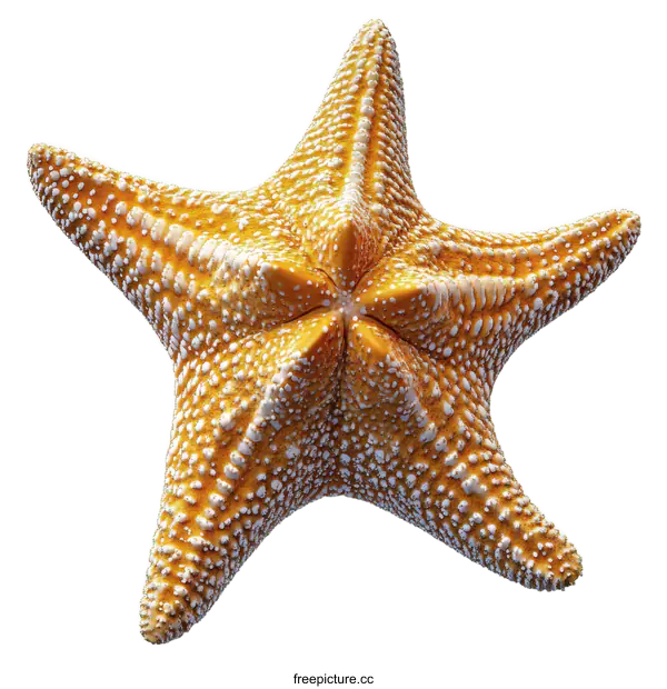 [Transparent Background PNG]Close up of a Golden Starfish