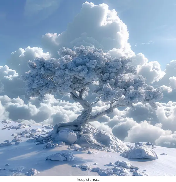 Winter Wonderland Treetop Landscape