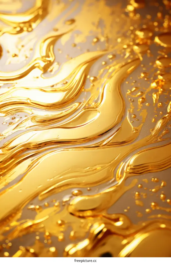 Golden Waves of Molten Metal