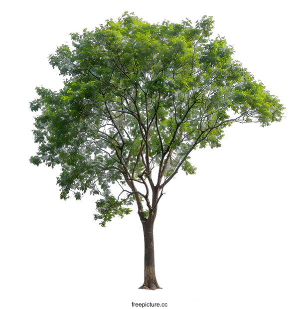 [Transparent Background PNG]Isolated Green Tree With White Background