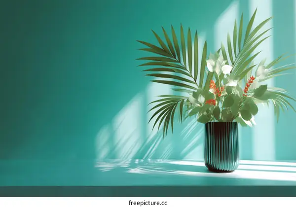 Tropical Floral Arrangement in Modern Setting