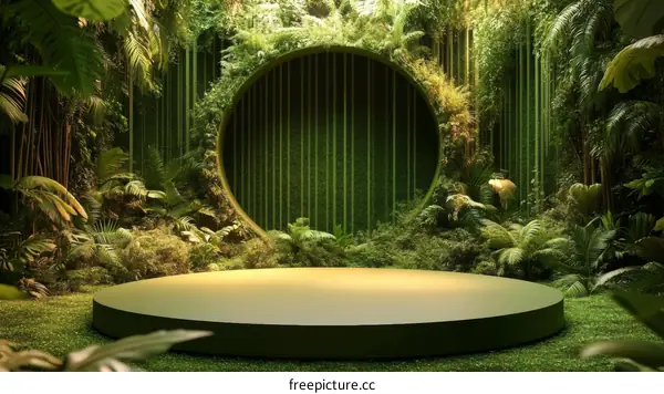 Tropical Jungle Display Podium Scene