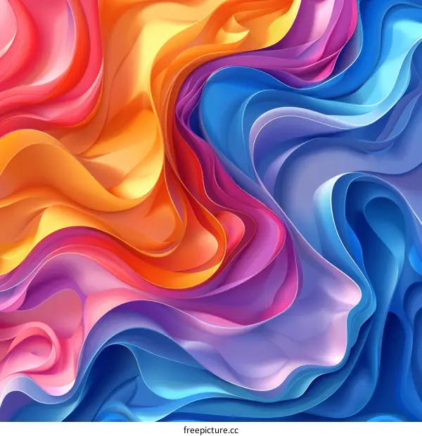 Flowing Fabric Waves