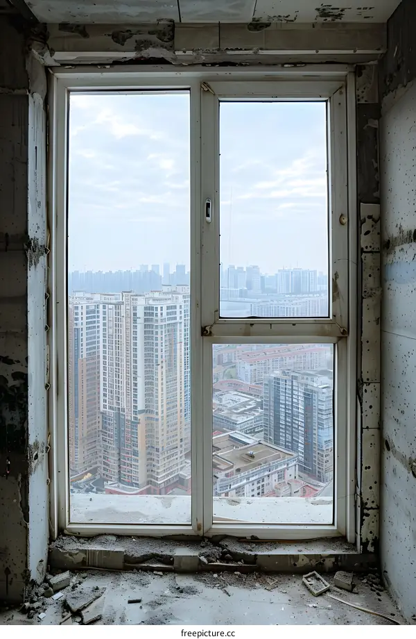 View From Window of a Building Under Construction