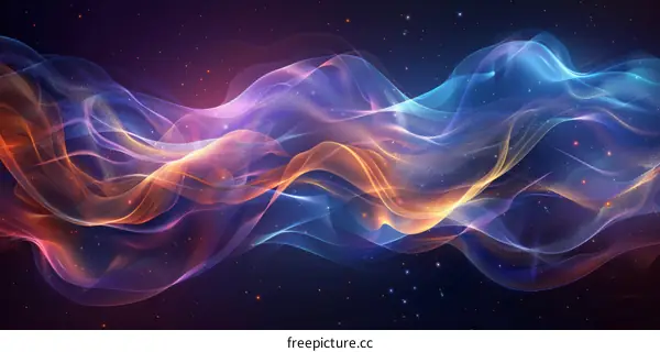 Abstract Colorful Flowing Lines