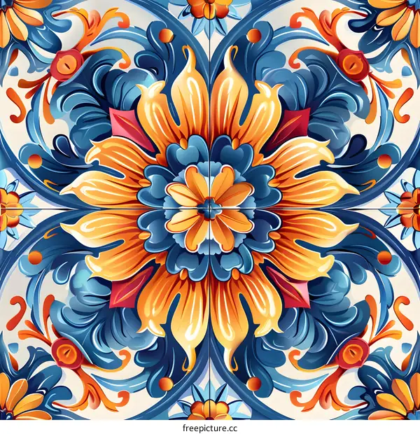 Italian colorful ceramic tiles