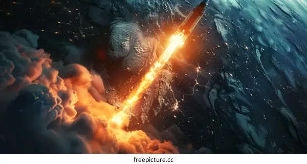 Stunning Rocket Launch Illuminates Night Sky