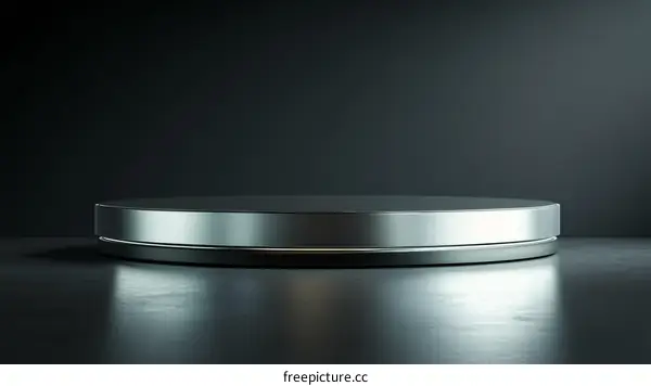 Modern Minimalist Metallic Round Stage