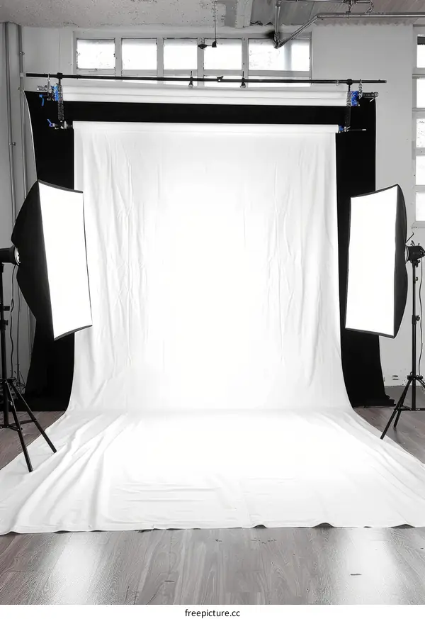 Professional Photography Studio with White Background