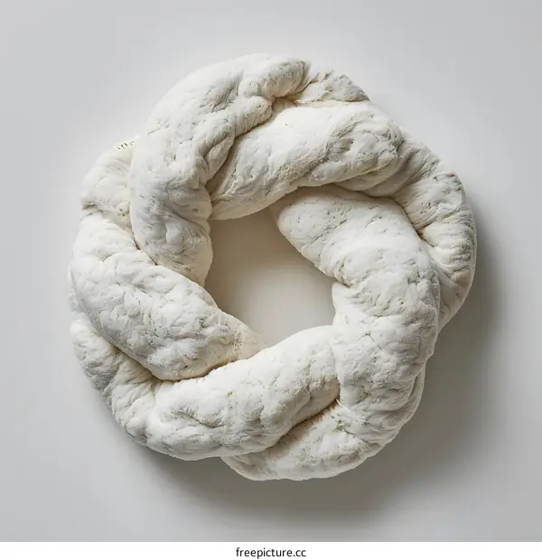 Soft and fluffy white bread sculpture