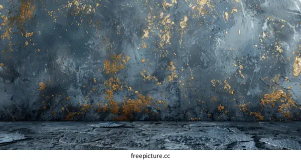 Blue and gold grunge background