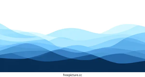 Abstract Blue Wave Background Design