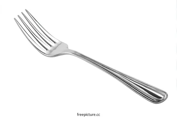 Stainless Steel Table Fork with Four Tines and Polished Handle