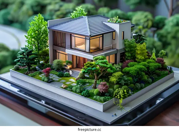 Exquisite model of a modern house