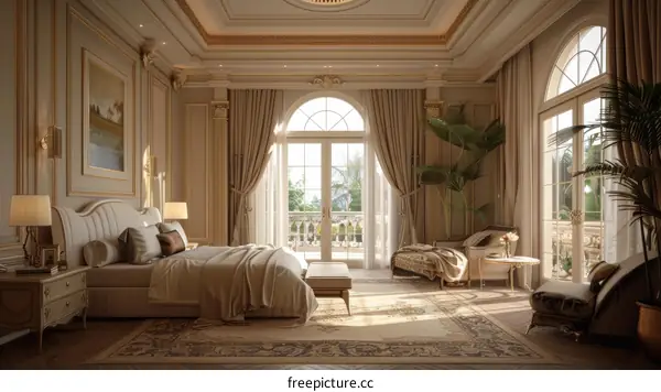 Luxury Bedroom Interior Design Illustration