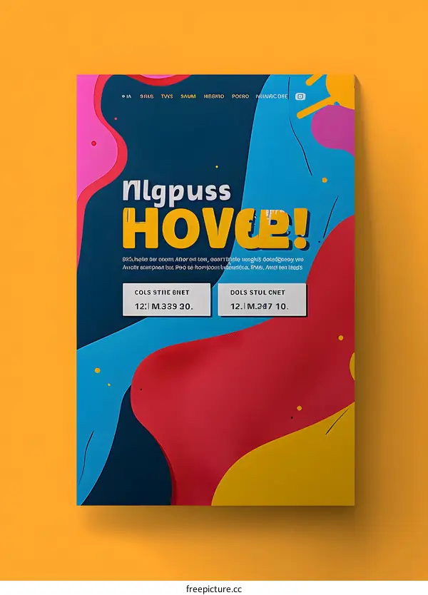 Abstract Colorful Geometric Shapes Poster