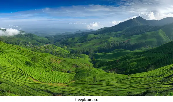 lush green tea plantations in munnar