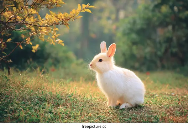 Adorable Baby Rabbit in a Sunny Meadow
