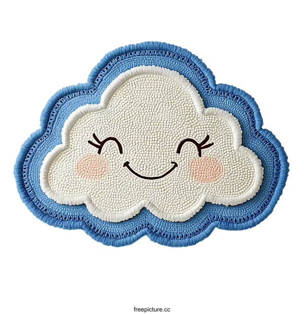 [Transparent Background PNG]Smiling Cloud Artwork Decor