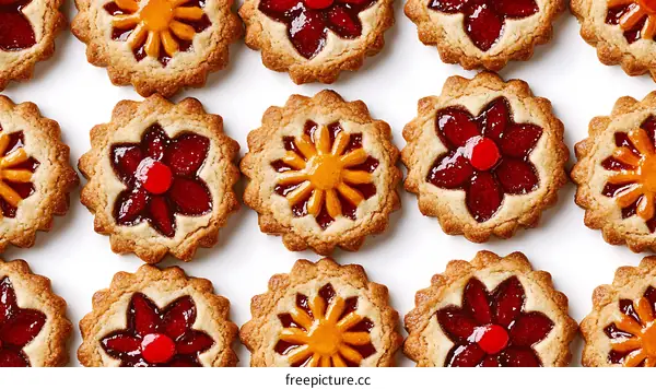 Colorful Floral-Shaped Cookies