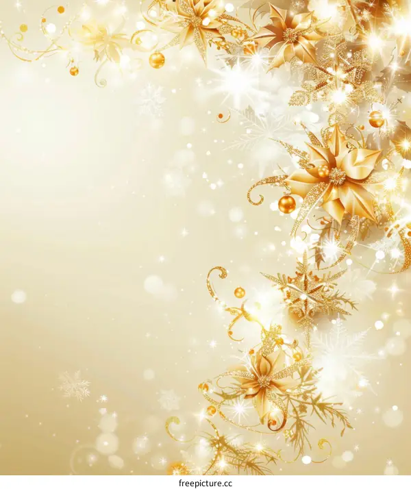 Sparkling Gold Christmas Background Design