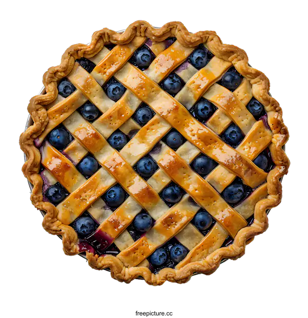 [Transparent Background PNG]Freshly Baked Blueberry Pie