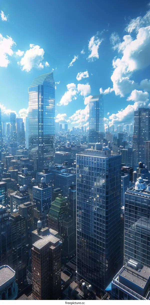 Modern Cityscape Skyline with Impressive Architecture and Urban Development