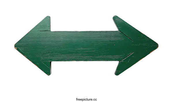 [Transparent Background PNG]Vintage Wooden Directional Arrow