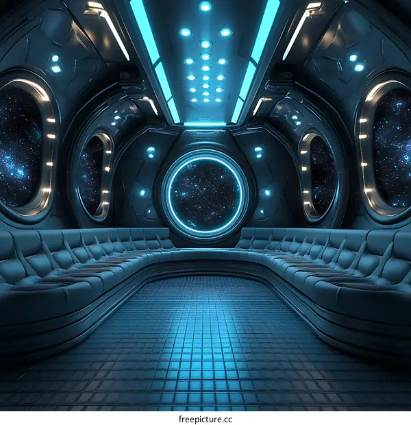 Futuristic Spaceship Interior Design
