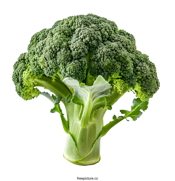 [Transparent Background PNG]Fresh Green Broccoli Isolated on White Background