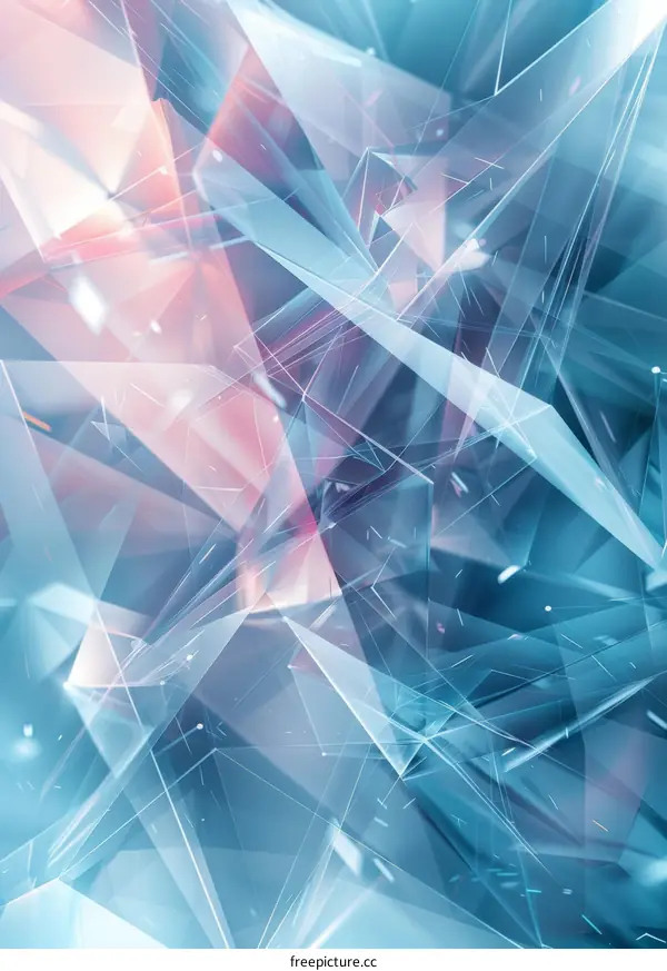 Pink and Blue Shattered Glass