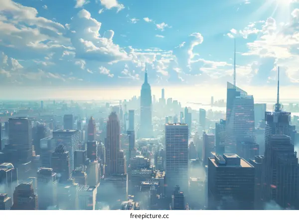 New York City Skyline on a Sunny Day