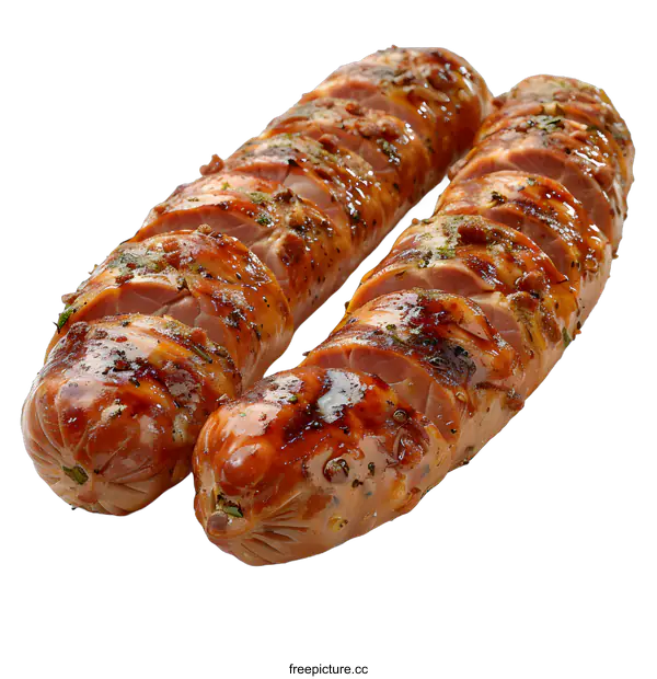 [Transparent Background PNG]Grilled Sausages on White Background