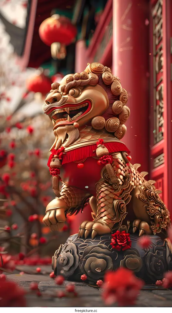 Chinese lion dance