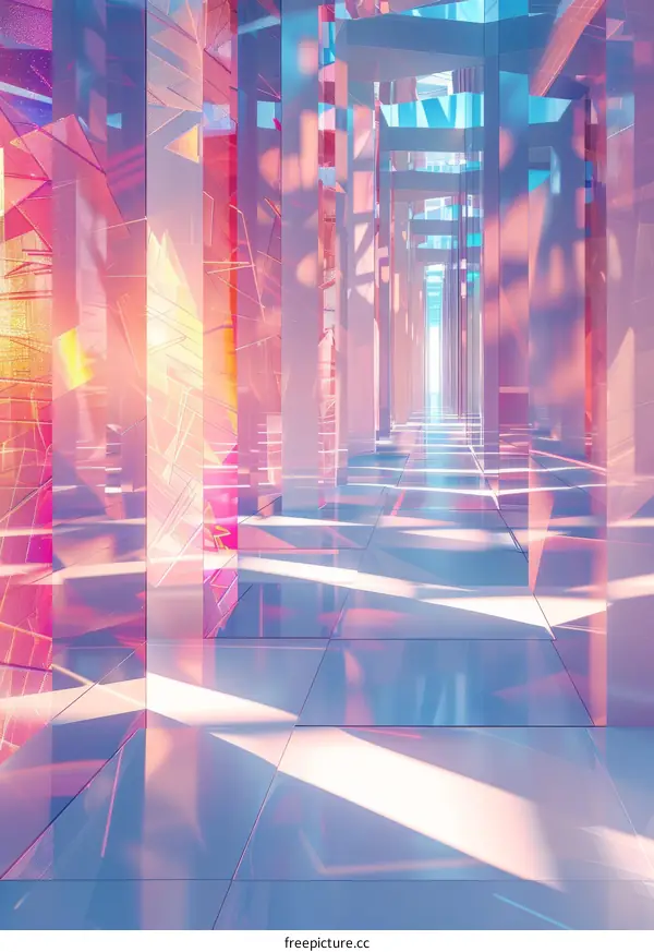 Pink and Blue Geometric Shapes