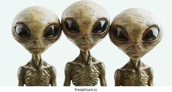 Grey Alien Trio