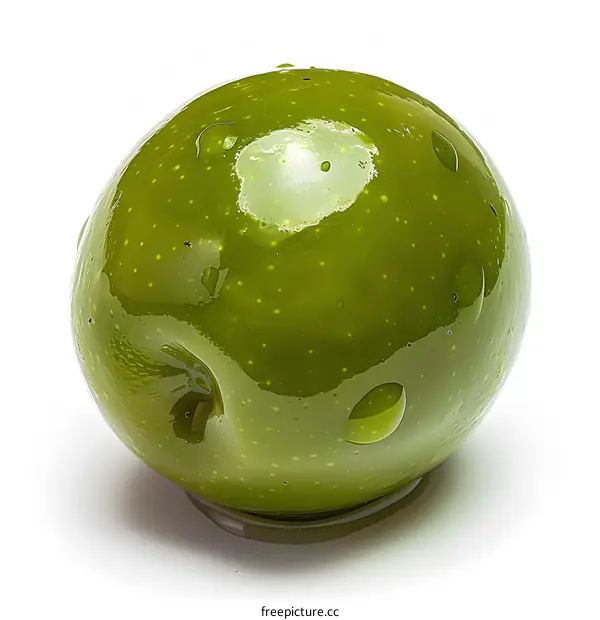Single Green Olive with Oil