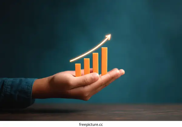 Growth Chart Held in Hand Illustrates Success
