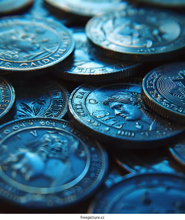 A Close Up View of Old Coins