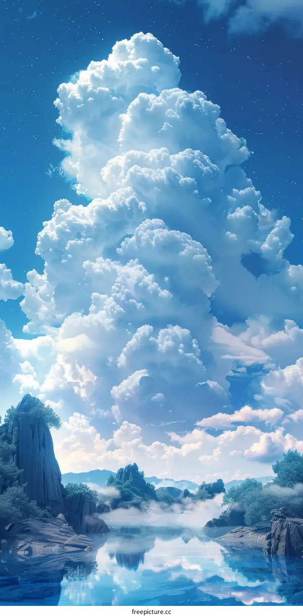 Blue sky and white clouds