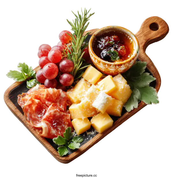 [Transparent Background PNG]Delicious Italian Cheese and Charcuterie Board