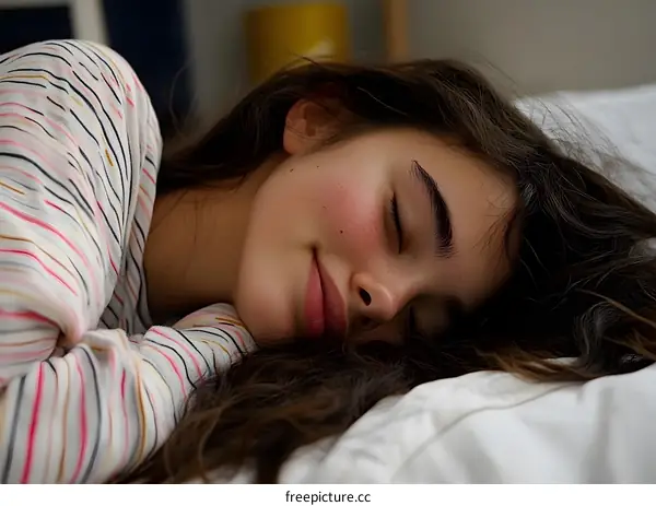 Sleeping Beauty In A Striped Shirt