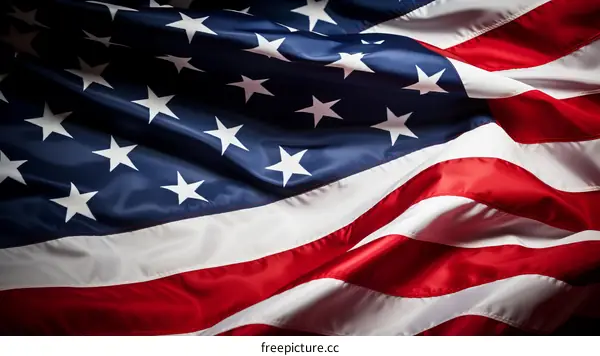 A beautiful waving American flag