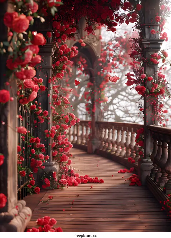 Red rose arch