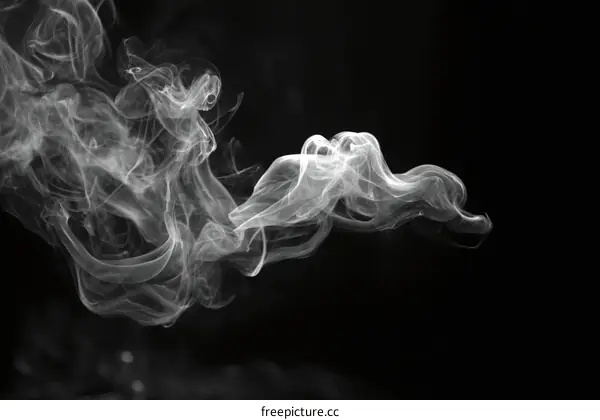 Abstract Smoke Patterns on Black Background