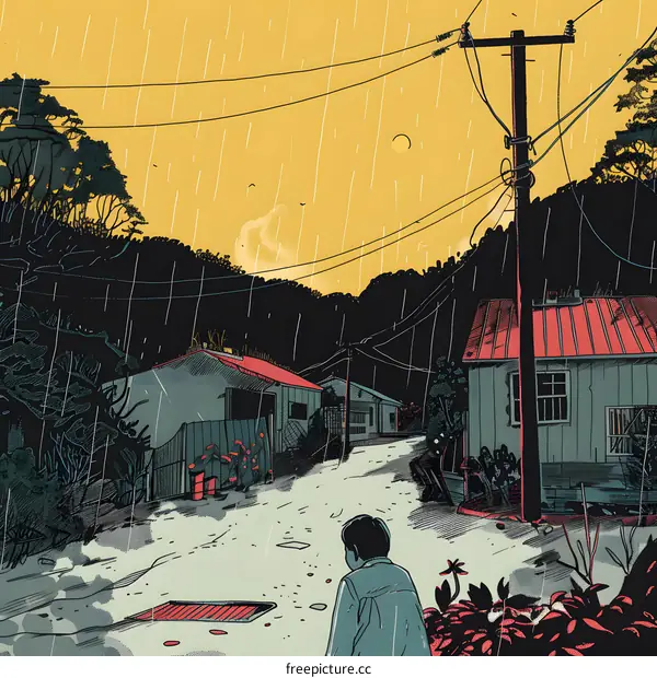 Rainy Day in the Suburbs